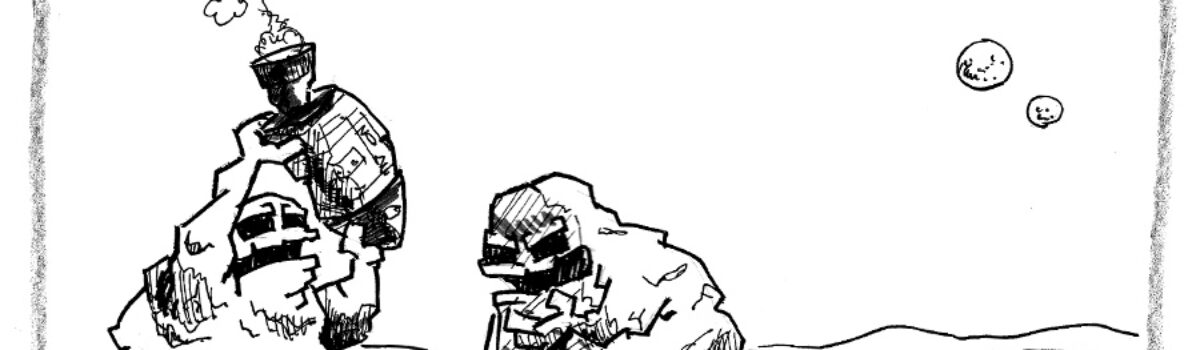 InkTober: hidden, lost, rock, and broken